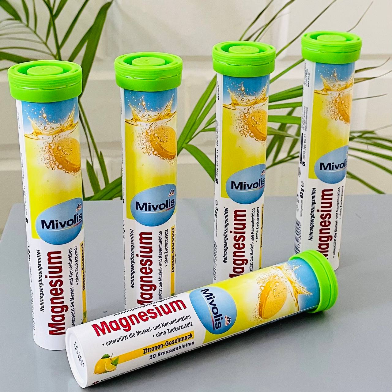 قرص جوشان منیزیم Mivolis بسته ۲۰ عددی برای کاهش گرفتگی عضلات و درد پریود