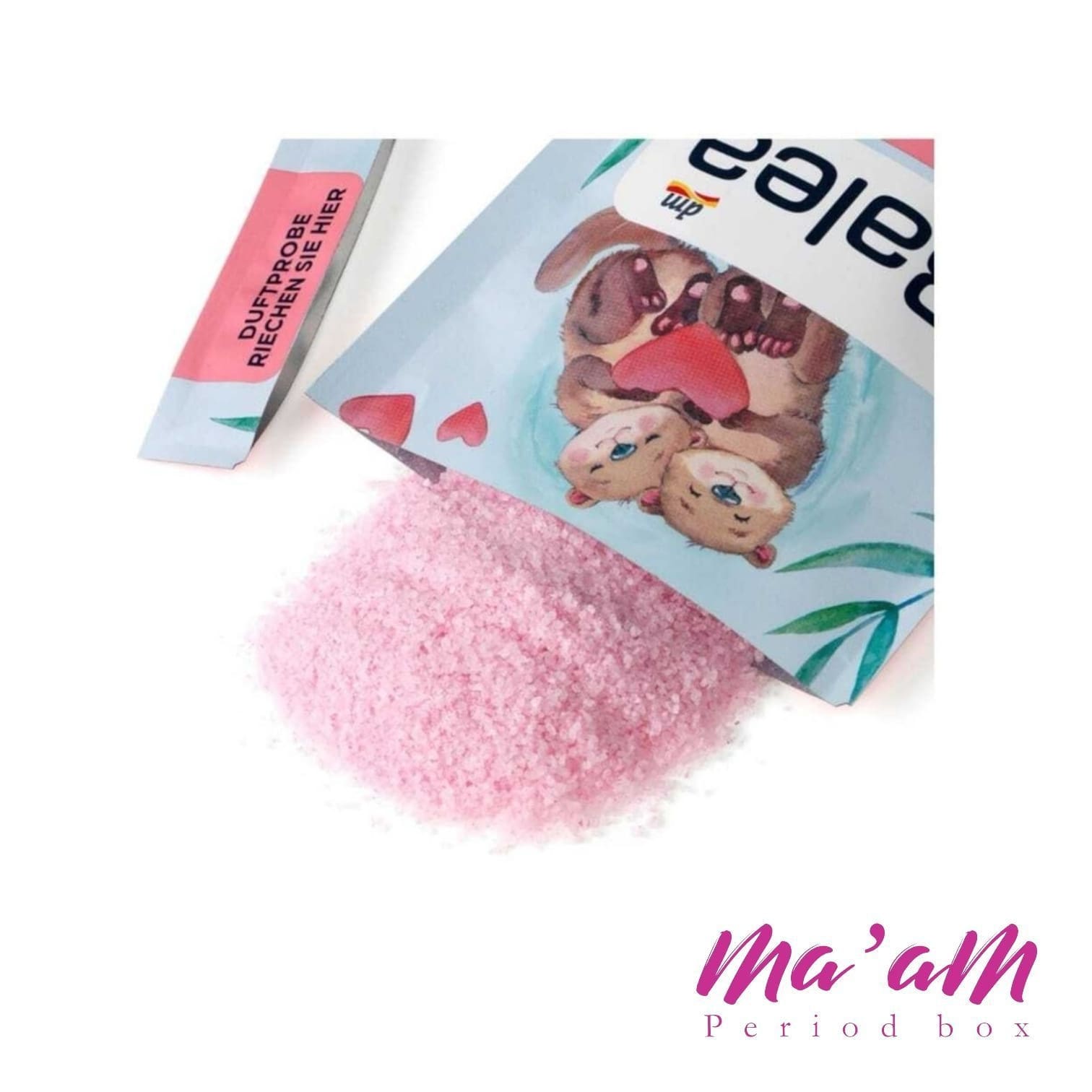 عصاره نیلوفر آبی و روغن نارگیل در نمک حمام Balea برای پوست نرم و آرامش در دوران پریود