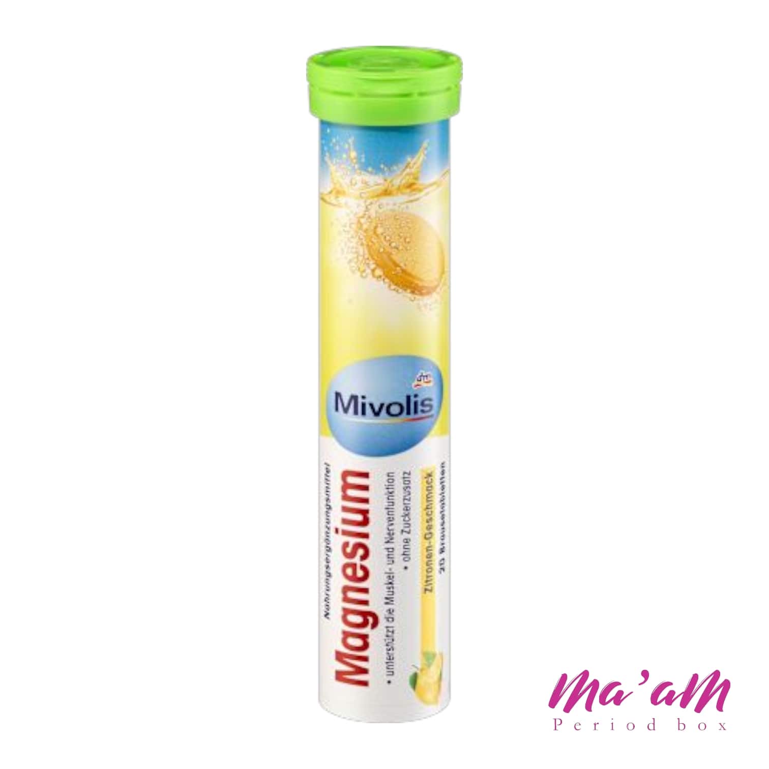 قرص جوشان منیزیم Mivolis بسته ۲۰ عددی برای کاهش گرفتگی عضلات و درد پریود